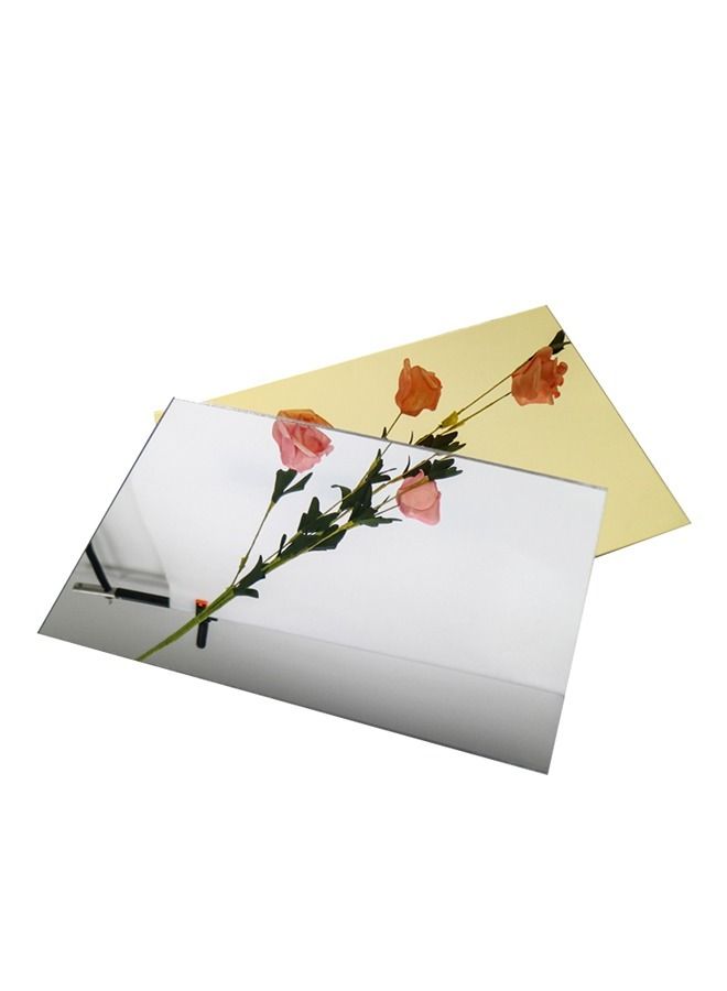 LAMSIT IBDAA Acrylic Sheet 3mm Thick Pack of 2 Rectangle Golden Mirror