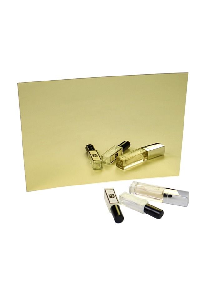 LAMSIT IBDAA Acrylic Sheet 3mm Thick Pack of 2 Rectangle Golden Mirror