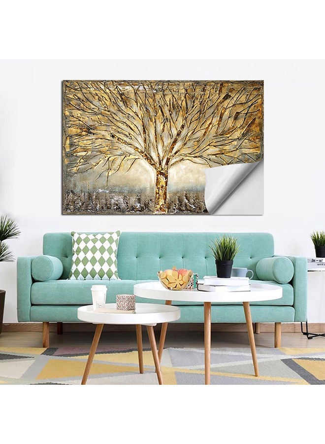 Tree Pattern 3D Wallpaper Gold 60x90centimeter