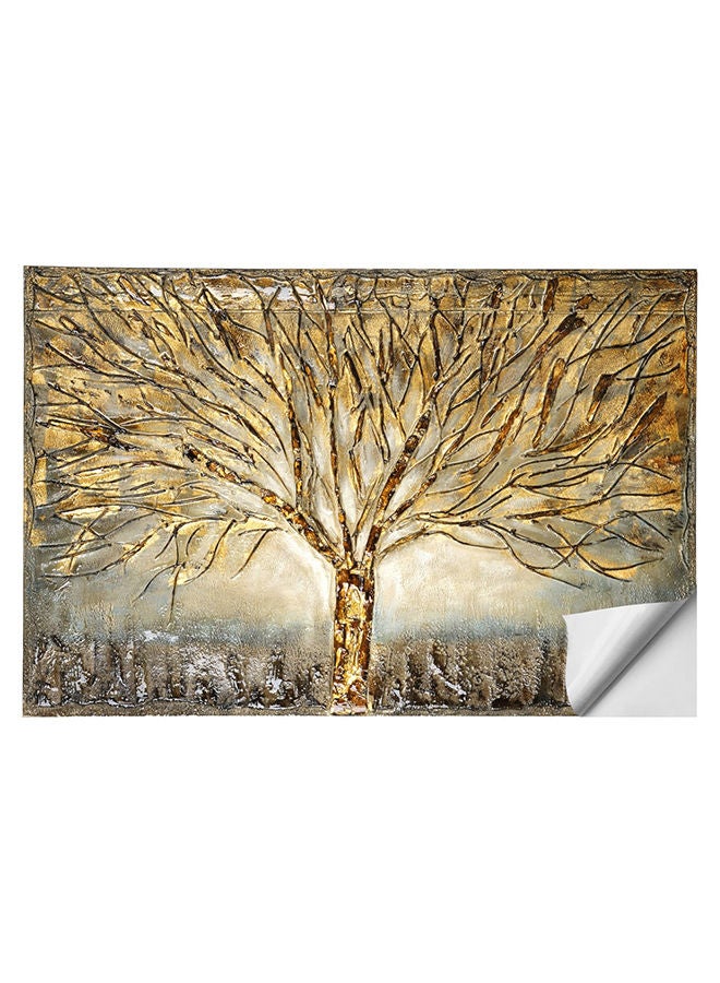 Tree Pattern 3D Wallpaper Gold 60x90centimeter