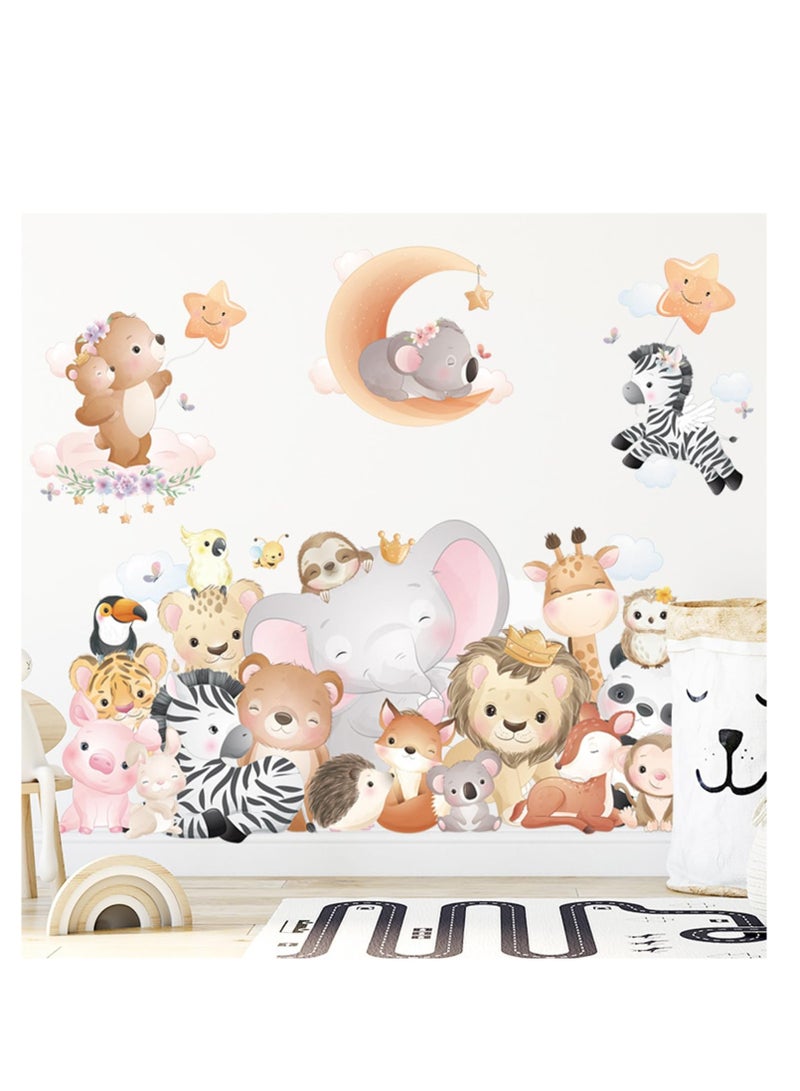 Room Wall Decals Decor, for Bedroom Zebra Star Wall Stickers for Living Room Animal Nursery Wall Decor, for Wall Décor Wall Murals Stickers and Murals 3D DIY Wall Art