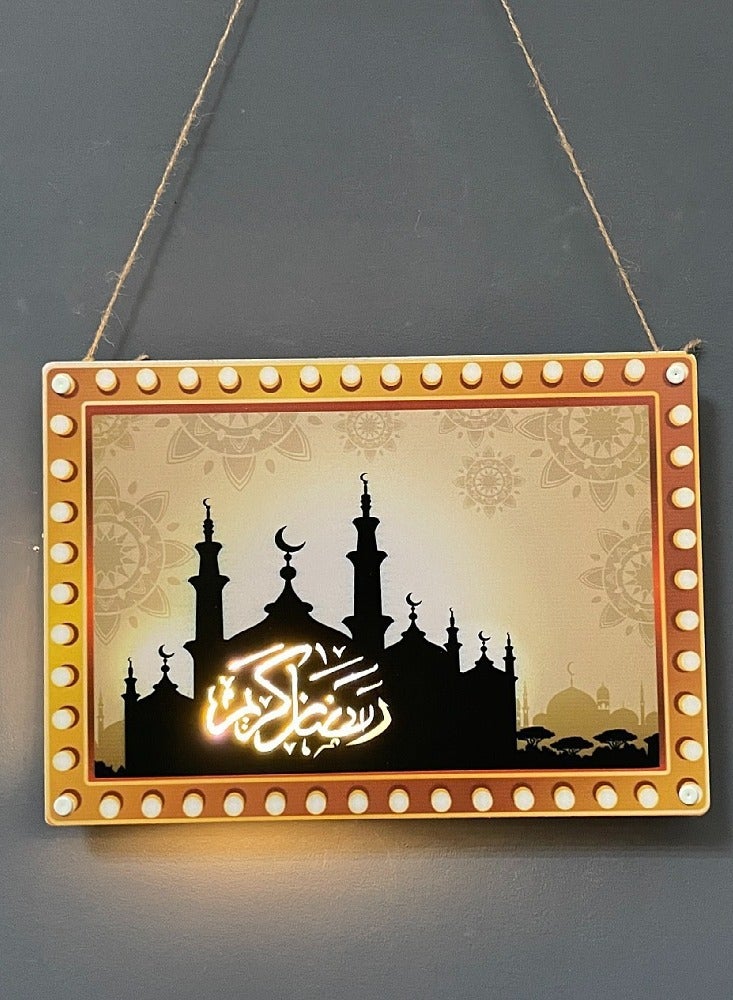 Layout Decoration LED Hanging Paintings Wall Decoration Ramadan Eid Al Adha And Eid Mubarak Decorations