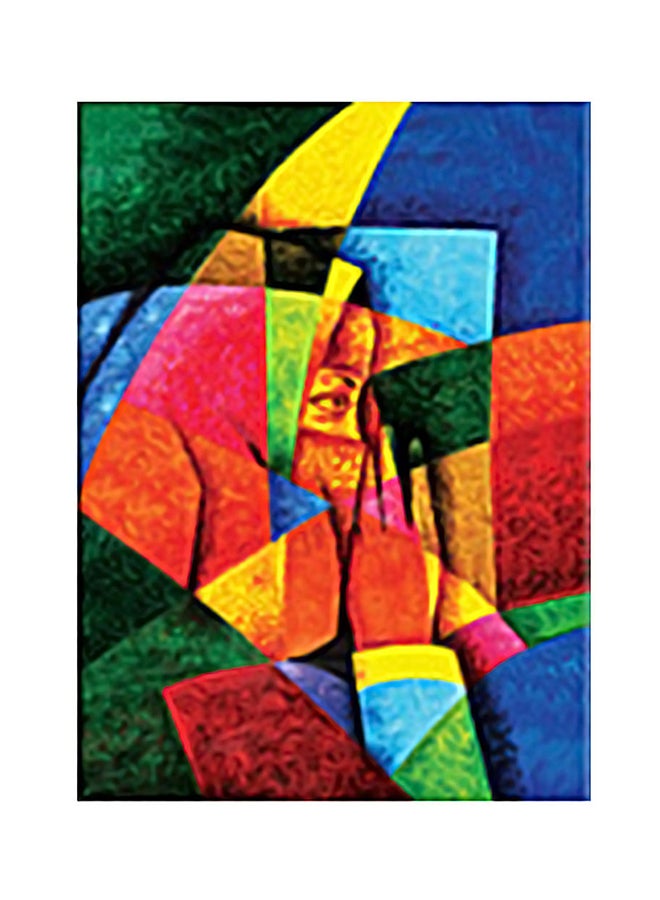 Colourful Dreams Handpainted And Canvas Printed Wall Art Limited Edition Multicolour 50 x 70cm