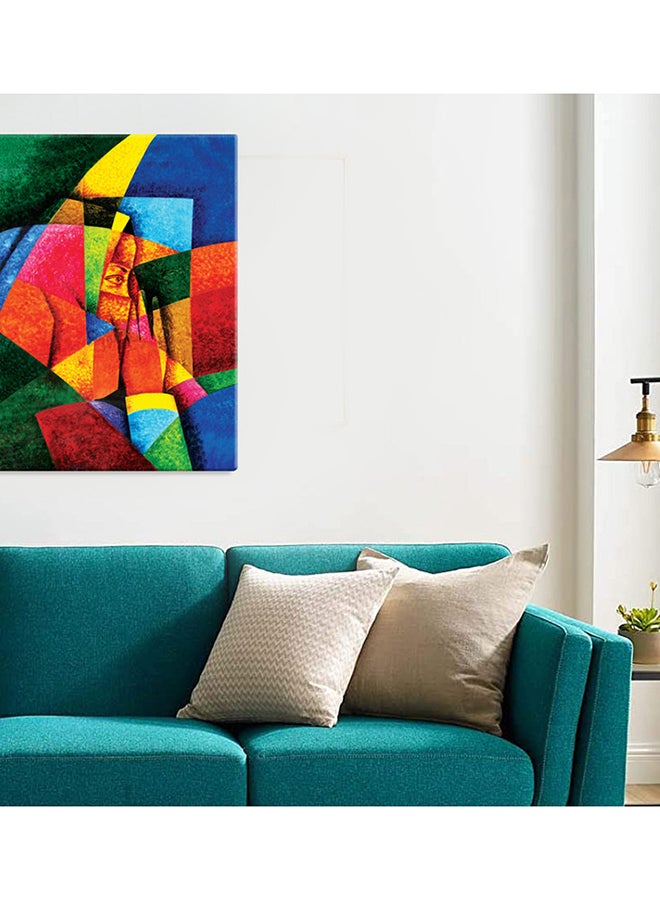 Colourful Dreams Handpainted And Canvas Printed Wall Art Limited Edition Multicolour 50 x 70cm