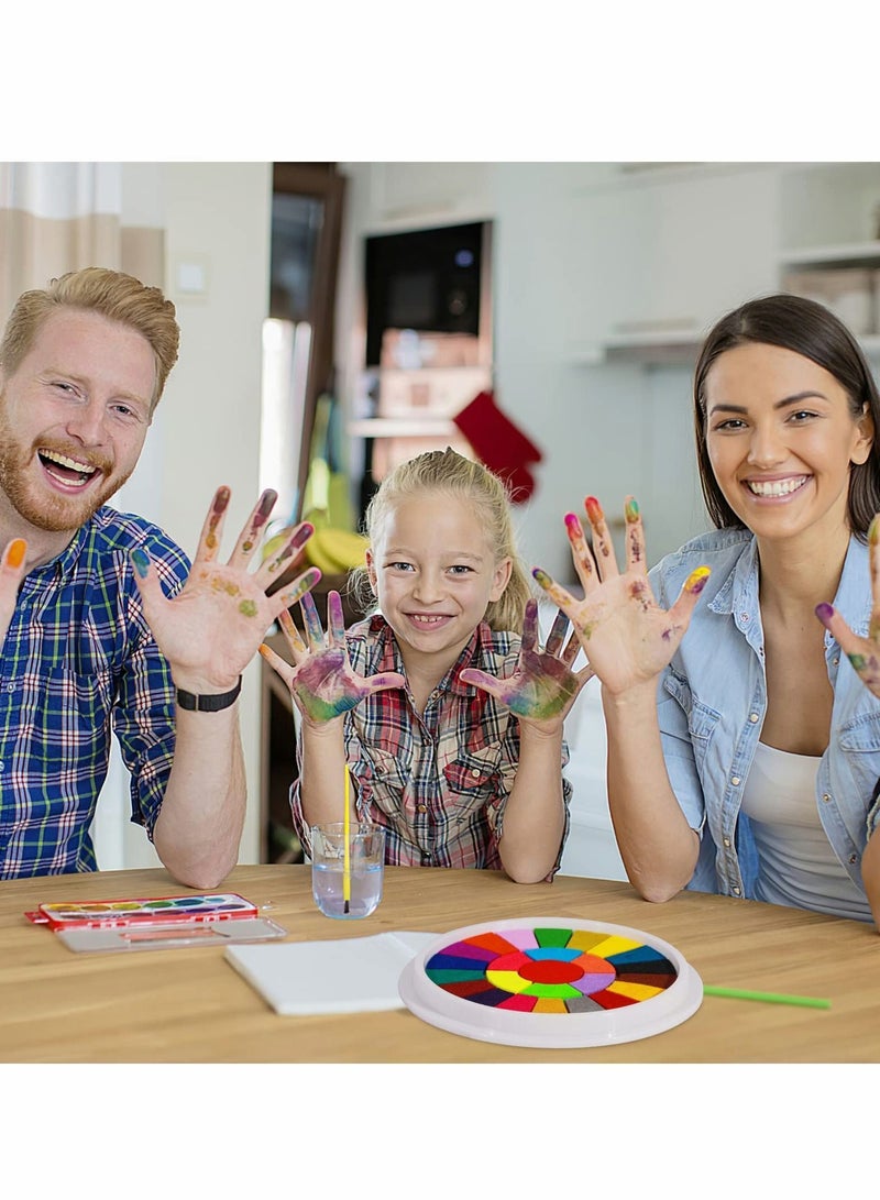 Finger Painting Kit, 12 Pattern Stamps 25 Color Printing Pads Washable Colors Easy to clean Non-toxic Children's Toys