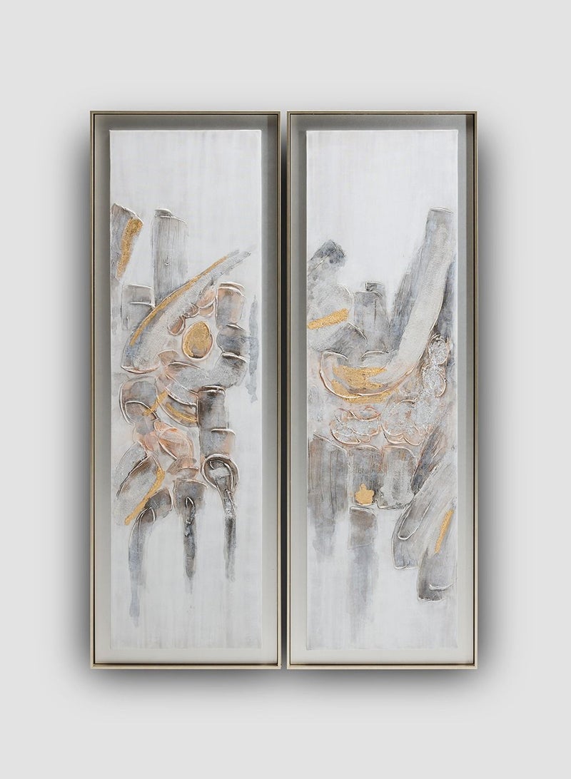 Kefi Set Of 2 Oil Painting, Hand Painted