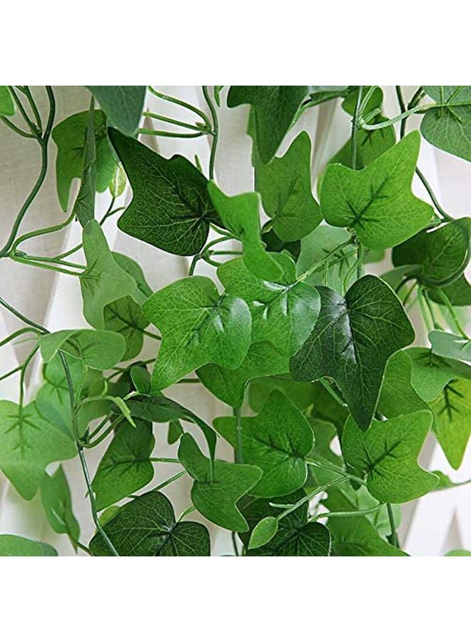 2-Pieces Artificial Hanging Plants Green 100x25x25cm