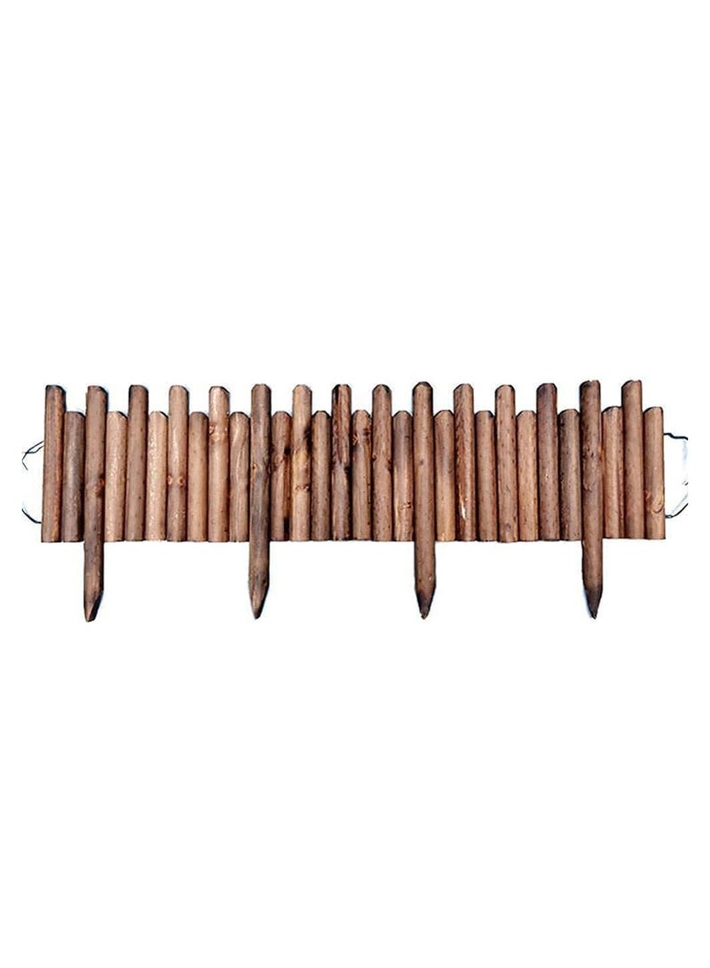 LINGWEI Wooden Garden Fence 120x35x4 cm