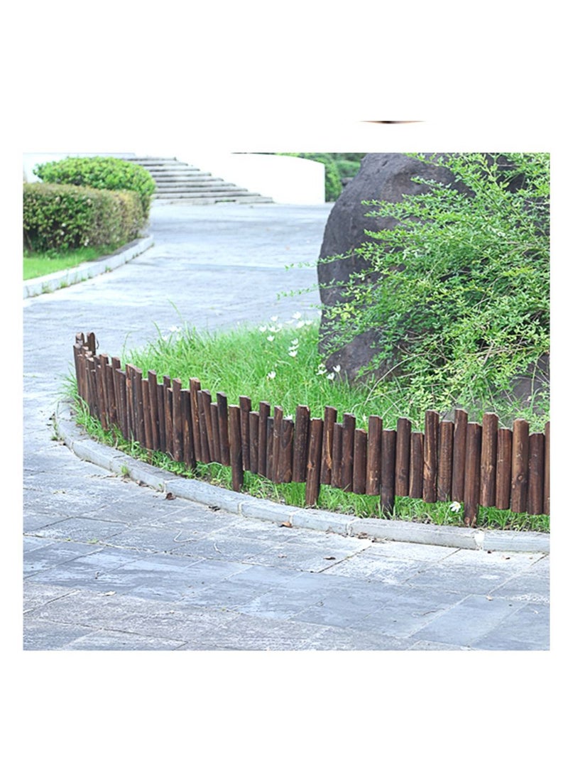 LINGWEI Wooden Garden Fence 120x35x4 cm