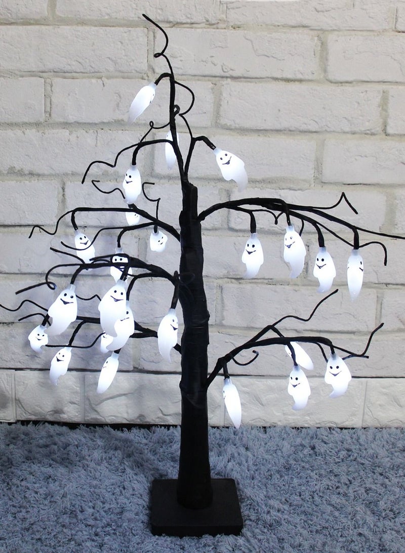 Halloween Ghost Tree Lamp with Warm White LED Lights 60cm