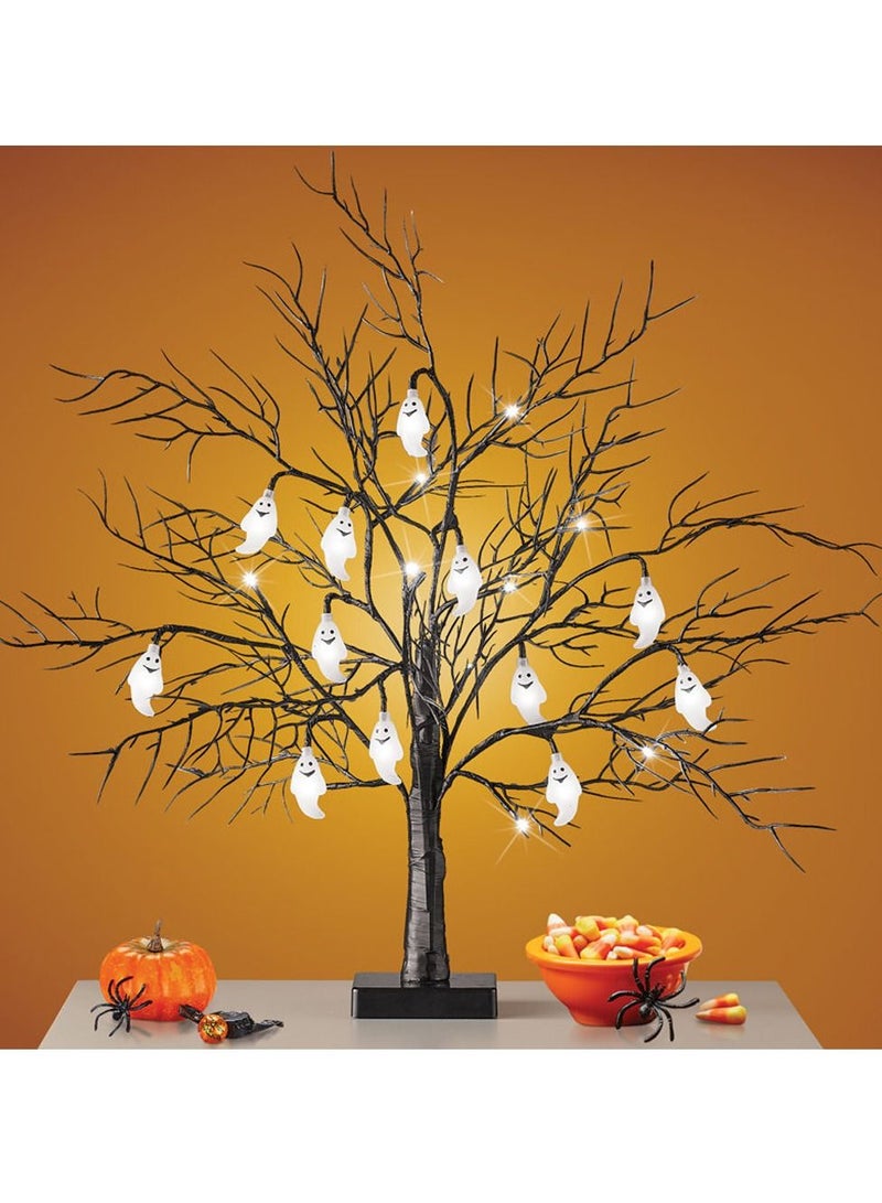 Halloween Ghost Tree Lamp with Warm White LED Lights 60cm