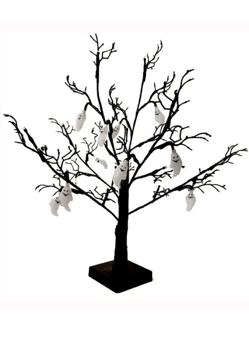 Halloween Ghost Tree Lamp with Warm White LED Lights 60cm