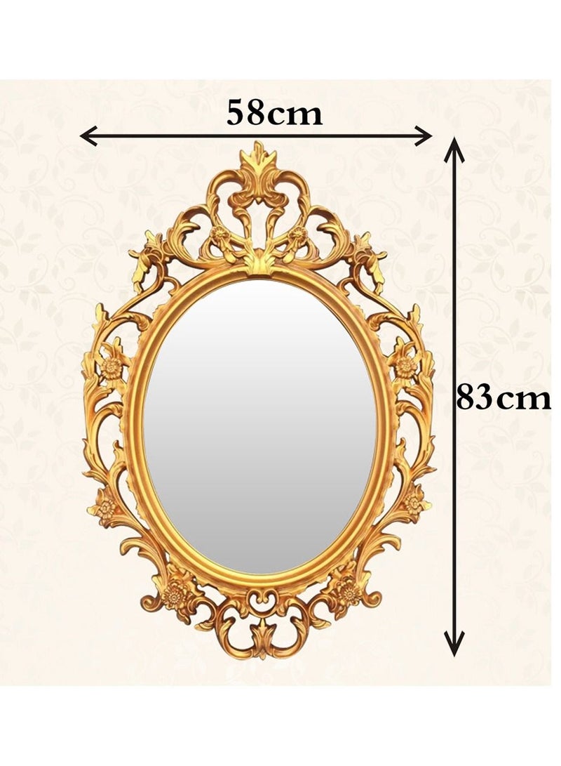 LINGWEI Decorative Wall Hanging Mirror  Golden