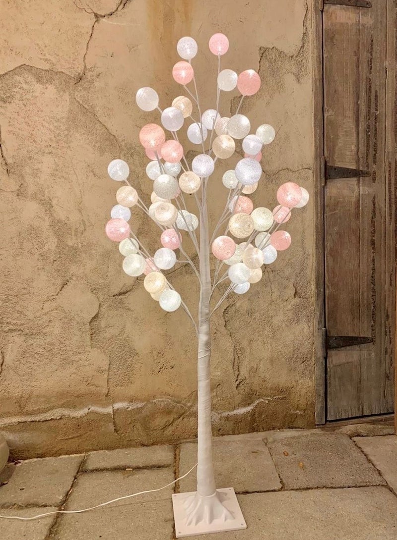 LED Cotton Ball Tree Lamp for Home Décor 120cm