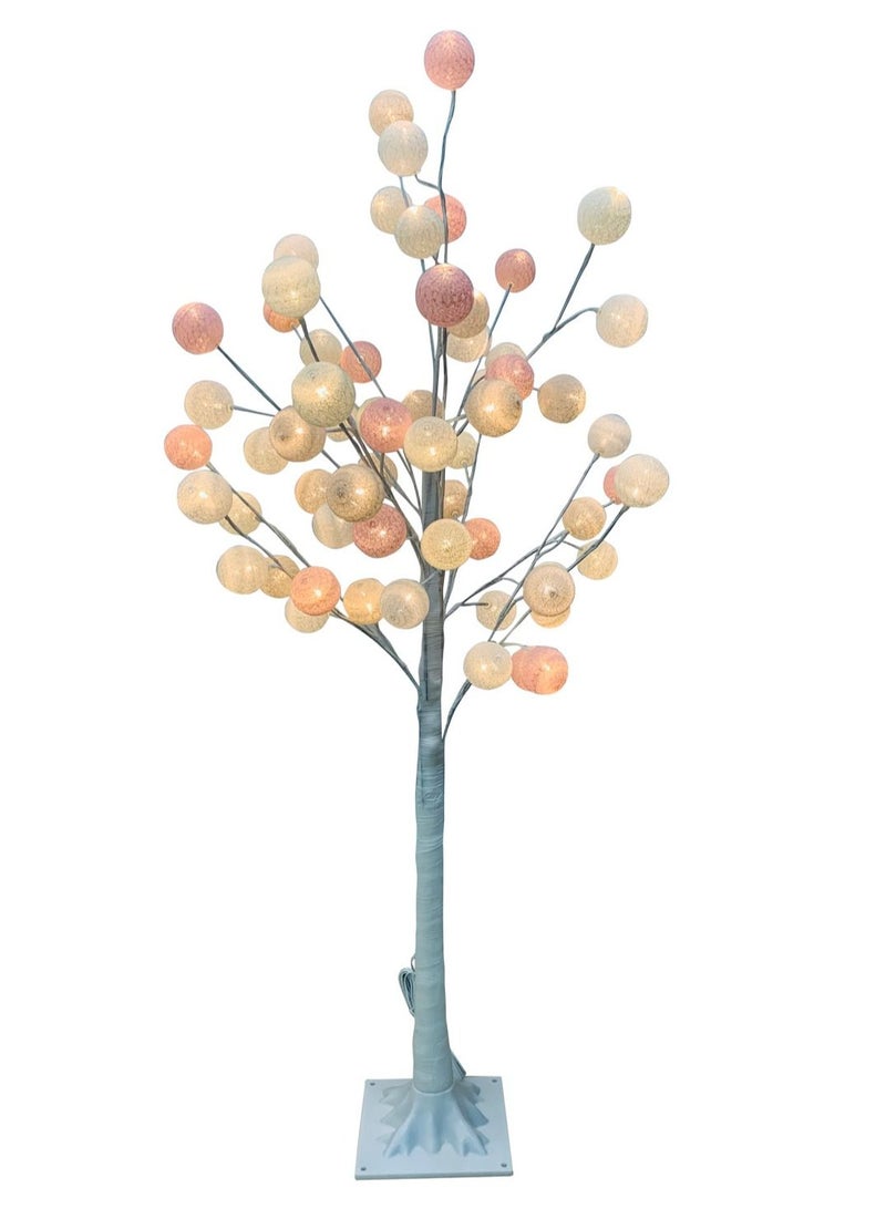 LED Cotton Ball Tree Lamp for Home Décor 120cm