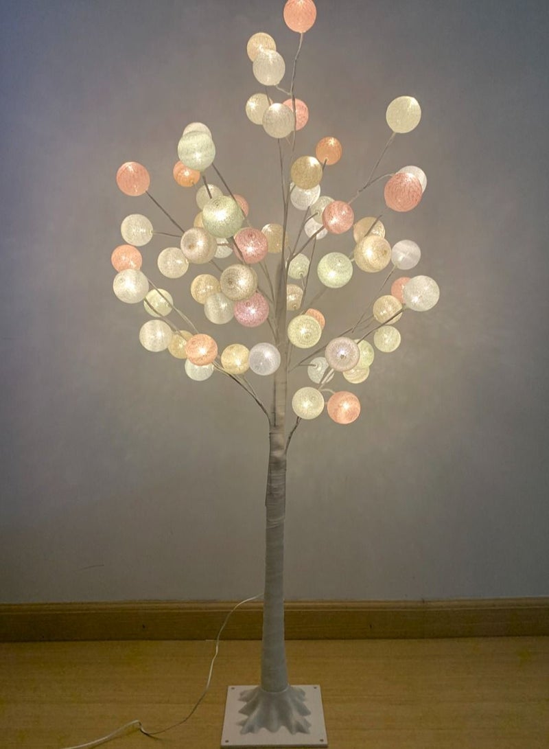 LED Cotton Ball Tree Lamp for Home Décor 120cm