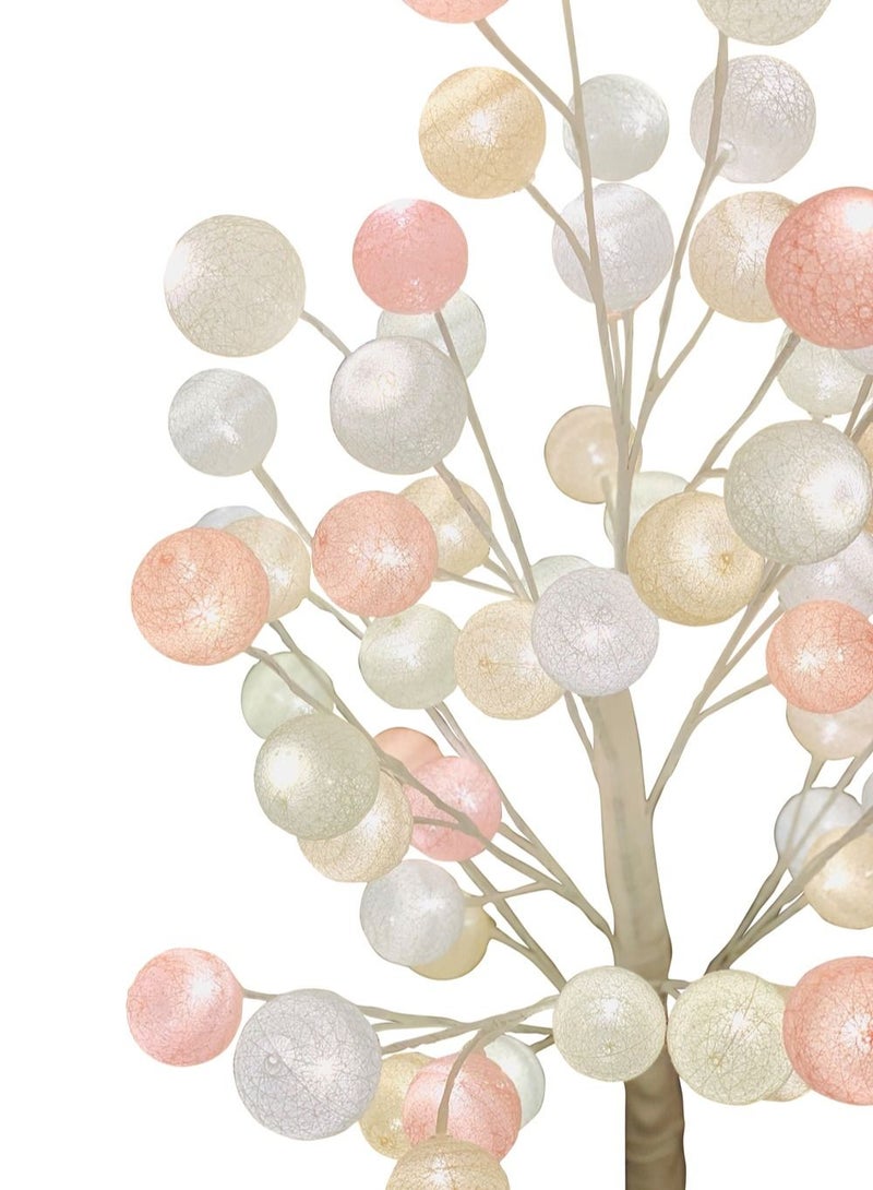 LED Cotton Ball Tree Lamp for Home Décor 120cm