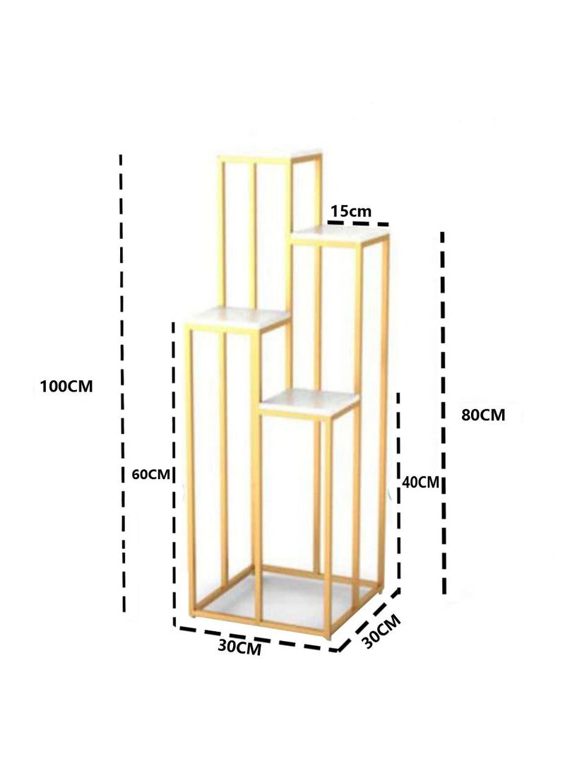 4 Tier Metal Plant Stand Suitable For Indoor And Outdoor Decoration