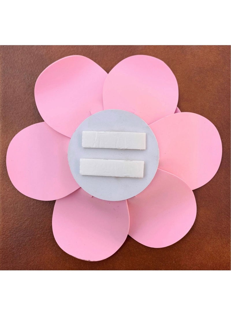 3D Foam Flower Wall Décor Baby Pink Color 26x26cm