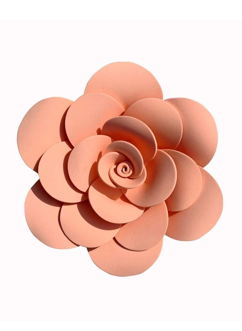 3D Foam Flower Wall Décor Peach Color 26x26cm