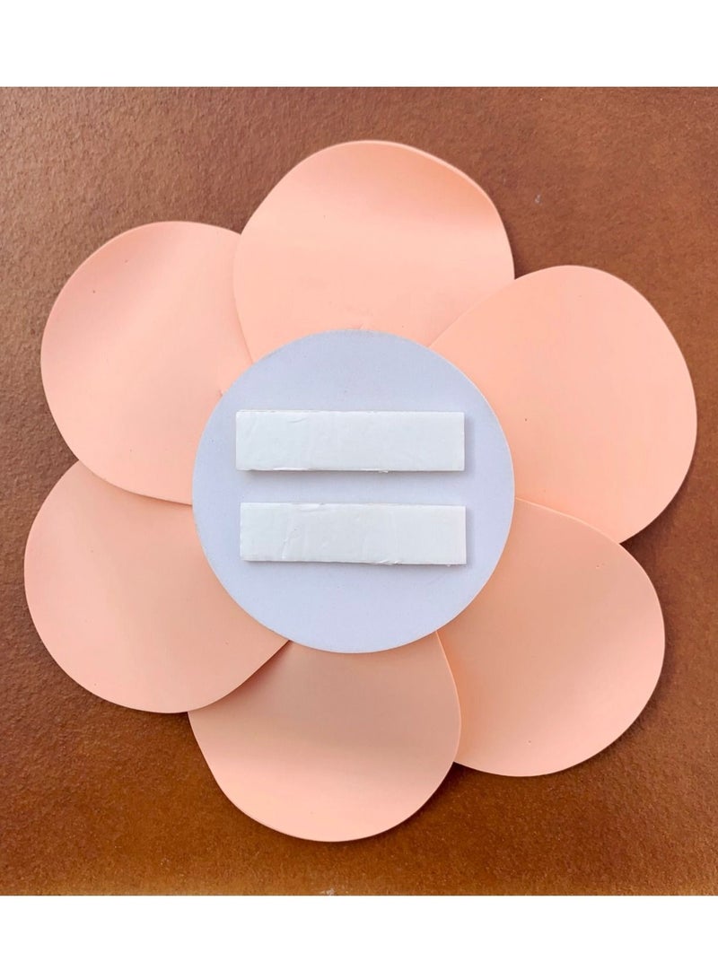 3D Foam Flower Wall Décor Peach Color 26x26cm