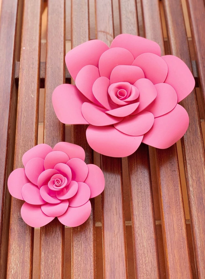3D Foam Flower Wall Décor Pink Color 26x26xm