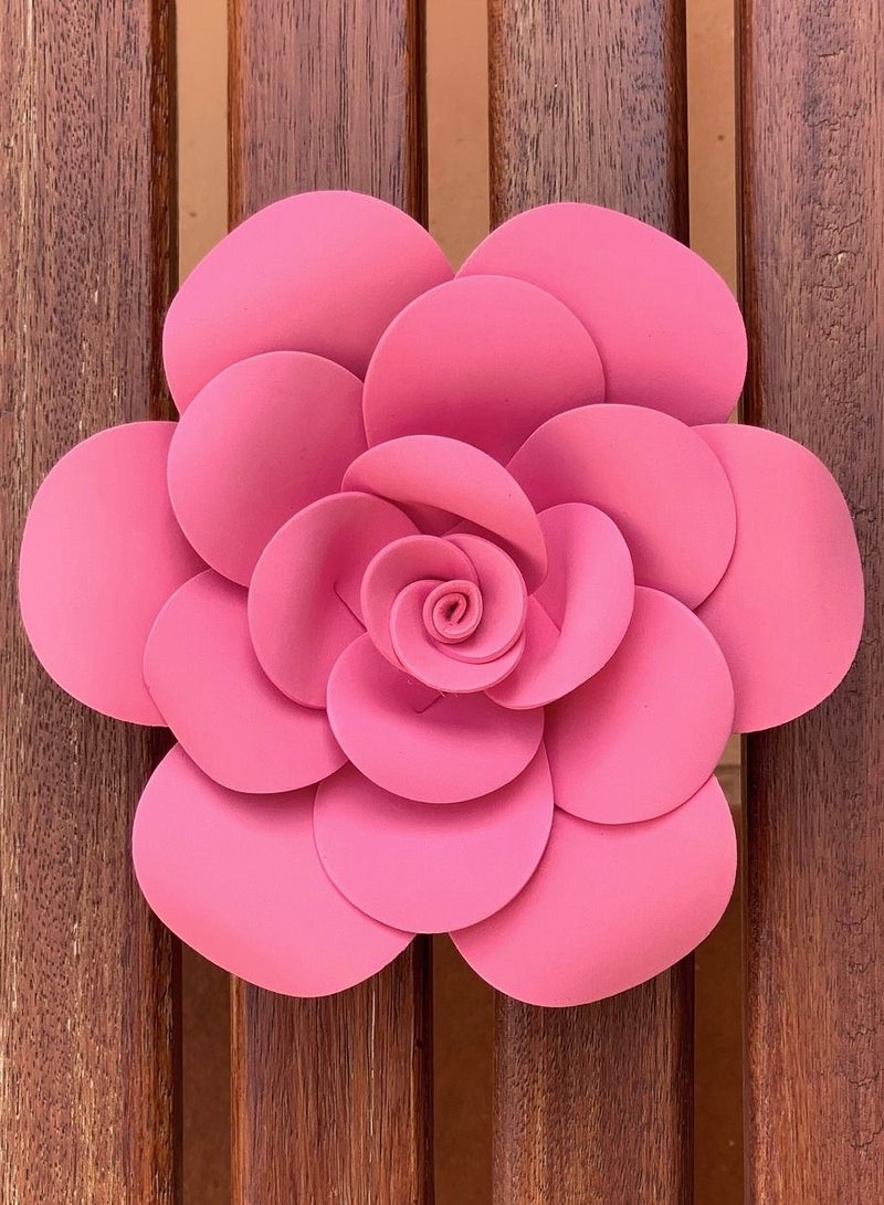 3D Foam Flower Wall Décor Pink Color 26x26xm