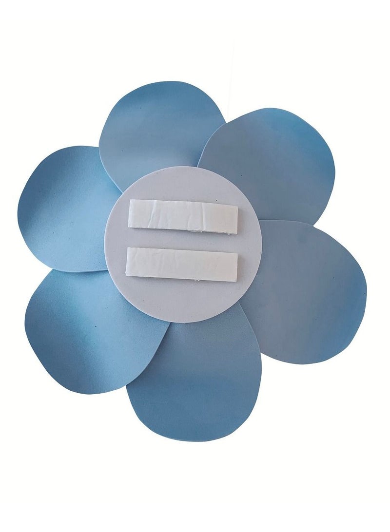 3D Foam Flower Wall Décor Blue Color 26x26cm