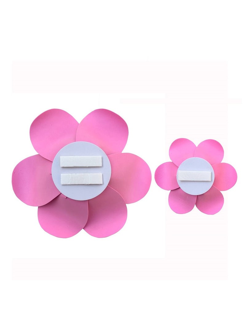 2-Piece 3D Foam Flowers Wall Décor Lilac Color