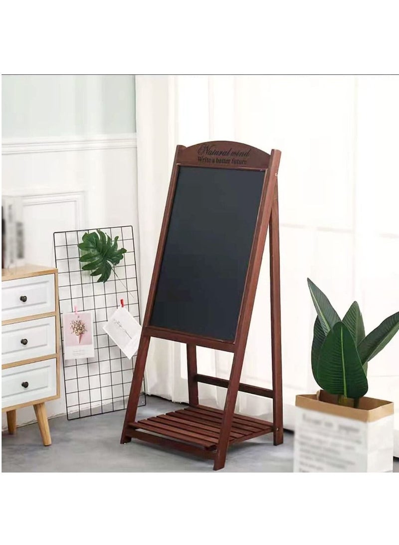 Wooden Hand Writing Drawing Board With Flower Pot Holder Blackboard Display Stand Ideal For Restaurants Menu Wedding Party Arts & Crafts Drawing Greetings