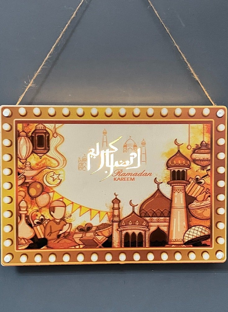 Layout Decoration LED Hanging Paintings Wall Decoration Ramadan Eid Al Adha And Eid Mubarak Decorations