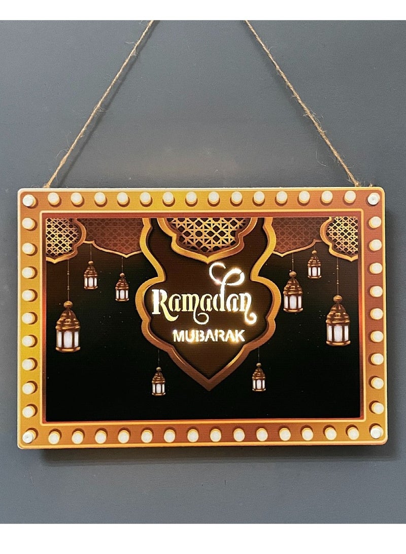 Layout Decoration LED Hanging Paintings Wall Decoration Ramadan Eid Al Adha And Eid Mubarak Decorations