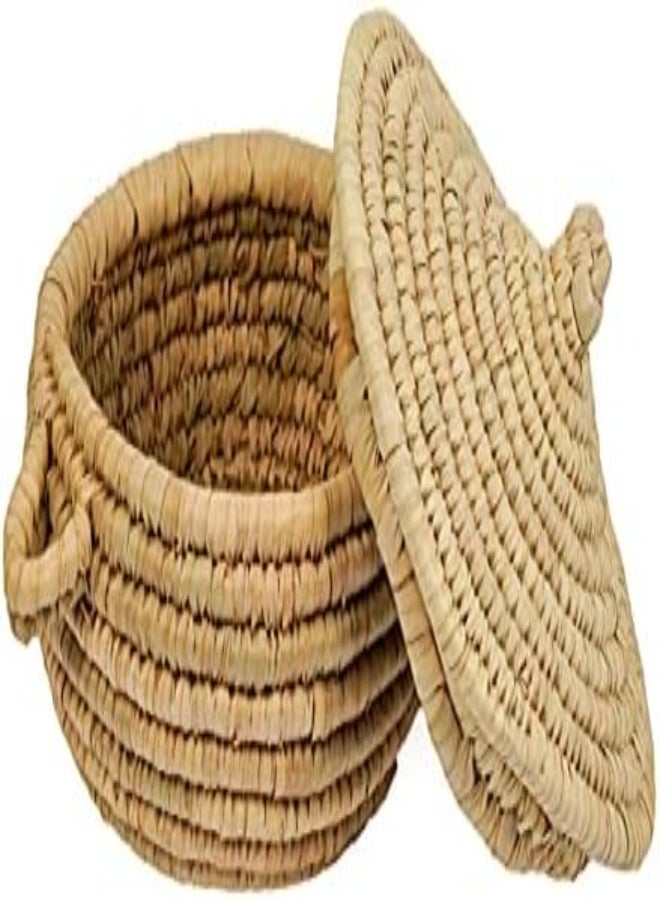 Ayra Tossa Storage Pot - Beige (35 Cm Dia X 18Cm H)