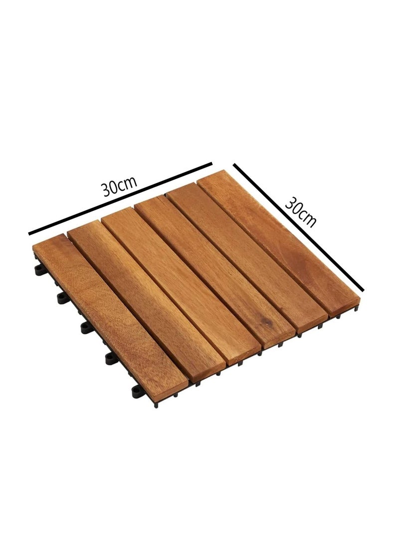 Interlocking Flooring Tiles Wooden Garden Tiles Flooring Deck 5pcs