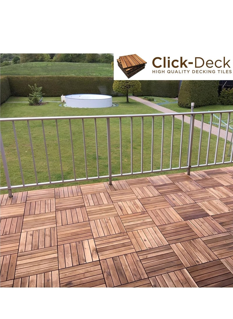 Wood Interlocking Flooring Tiles Straight Pattern Patio Deck Tiles Solid Wood Pine Deck Tiles For Garden Indoor Outdoor Pack of 10pcs