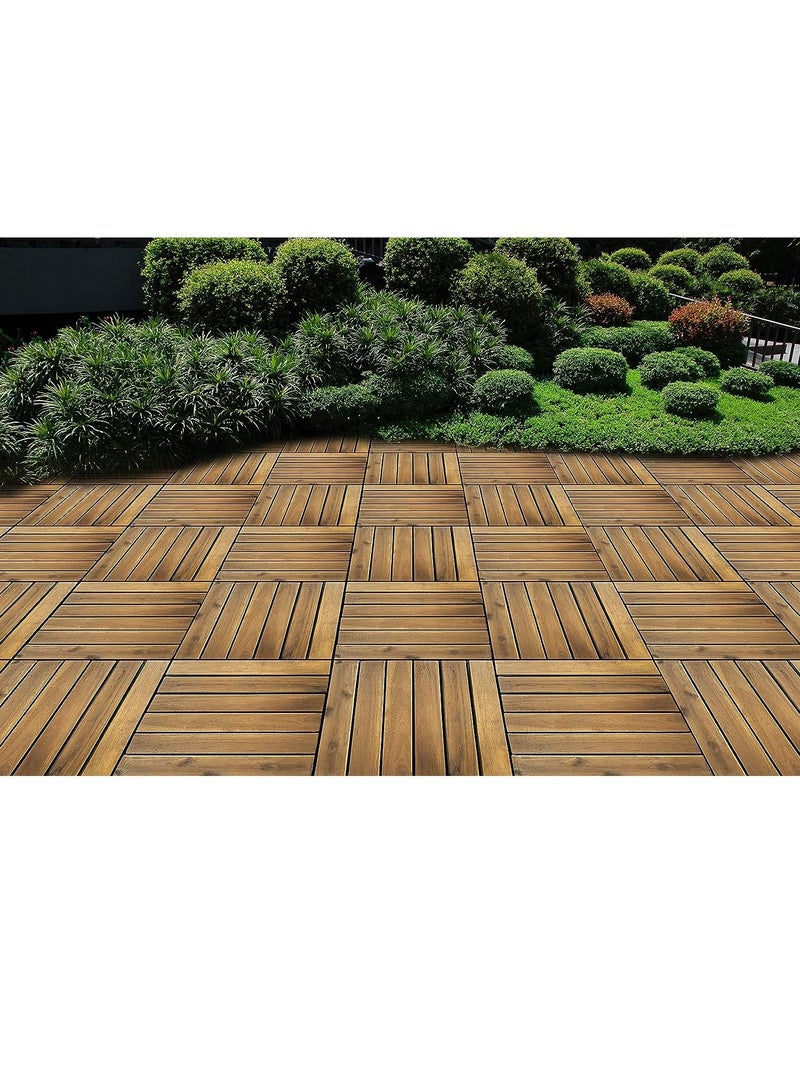 Wooden Floor Tiles Flooring Deck Office Floor Tiles Interlocking Floor Tiles Garden Floor Tiles Wooden Interlocking Tiles For Home Garden Patio Wooden Hanging Tiles 10pcs