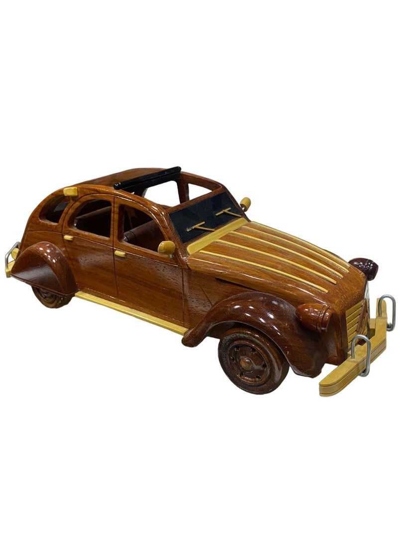 citroen 2-cv vehicle wooden model