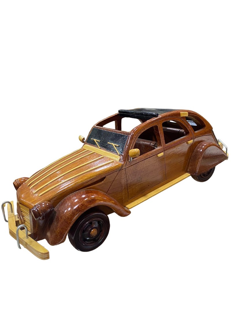 citroen 2-cv vehicle wooden model