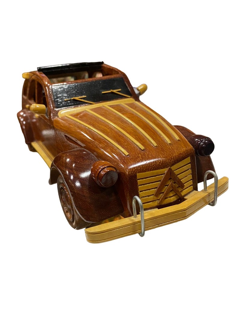 citroen 2-cv vehicle wooden model