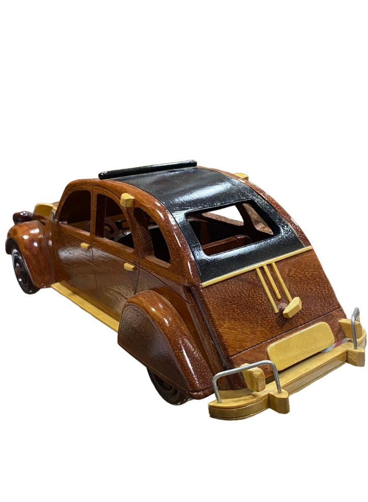 citroen 2-cv vehicle wooden model