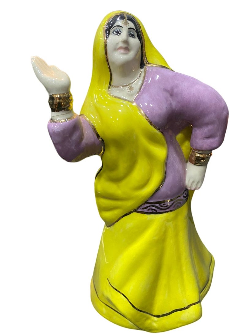 indian dancing women handicraft polystone