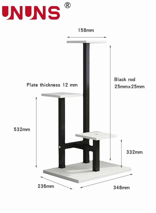 Metal Plant Stand,3-Tier Plant Holders Indoor Stand,Patio Corner Plant Rack With 3 Trays For Living Room,Balcony,Garden