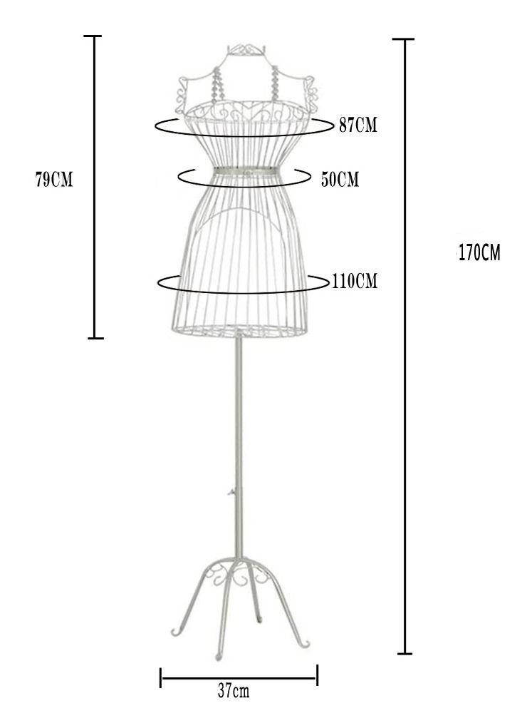 Female Mannequin Torso Body Dress Mannequin body Seamstress dummy Dress Hanger Stand Form Steel Wire Frame Decoration