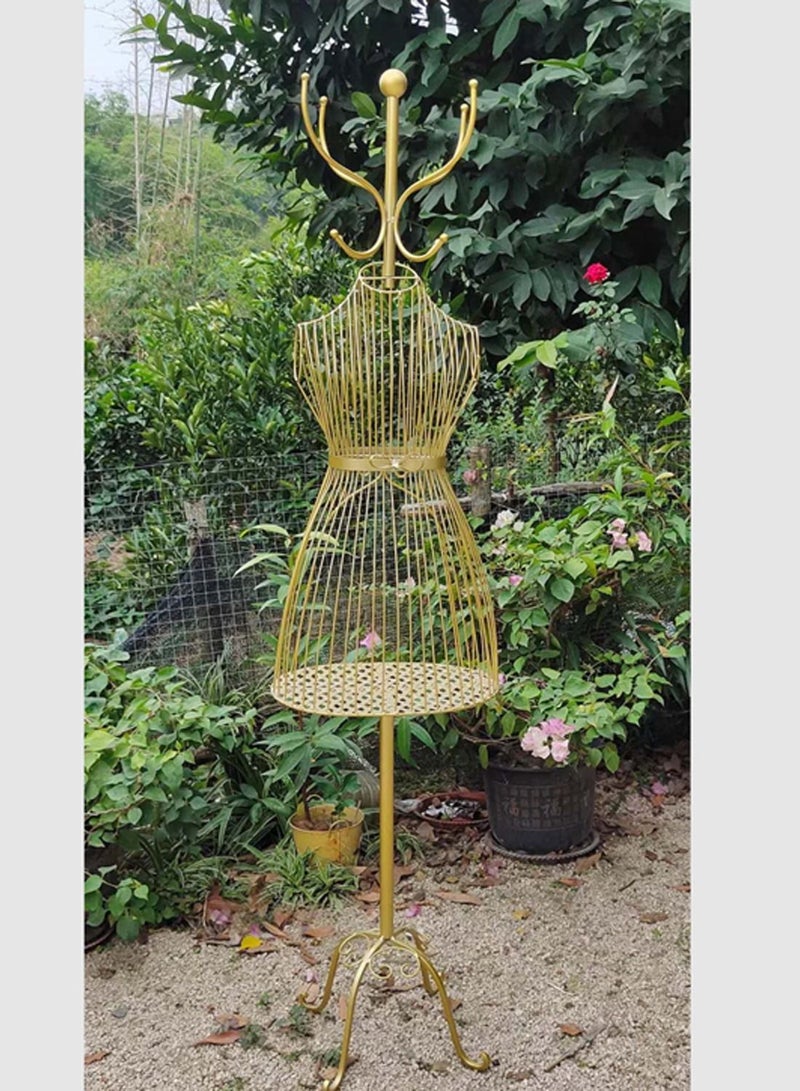 Female Mannequin Torso Body Dress Form Steel Wire Frame Decorative Flower Stand Display Metal Multifunction Mannequin