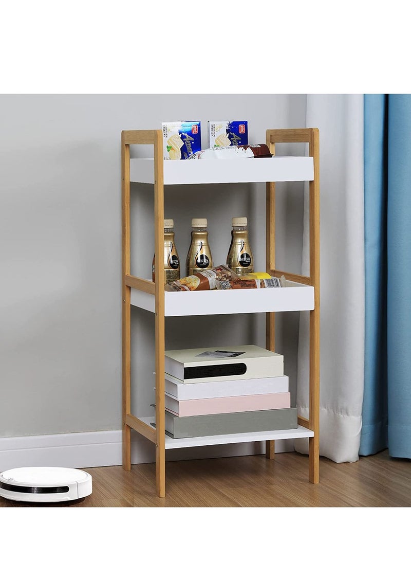 Bathroom Stand Wooden Display Stand Bamboo Kitchen Storage Organizer Flower Stand For Garden Book Shelf Plant Stand Shoes Rack Bathroom Corner Stand For Home Office