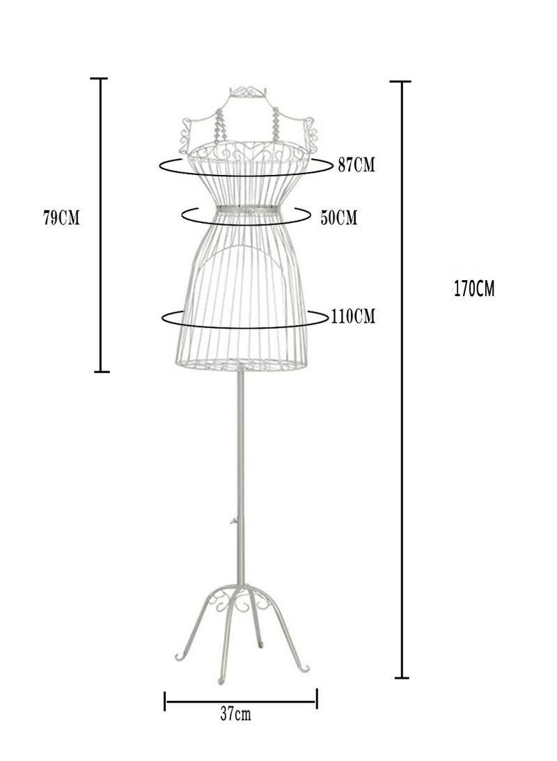 Female Mannequin Torso Body Dress Mannequin body Seamstress dummy Iron Mannequin Female Dress Hanger Stand Form Metal Wire Frame Decorative