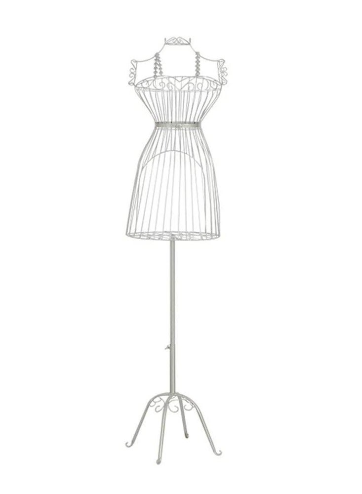 Mannequin Female Dress Form with Adjustable Hight Torso Body Metal Mannequin Dress Model Half Body Metal Wire Female Body Mannequin For Home Shope Display Stand