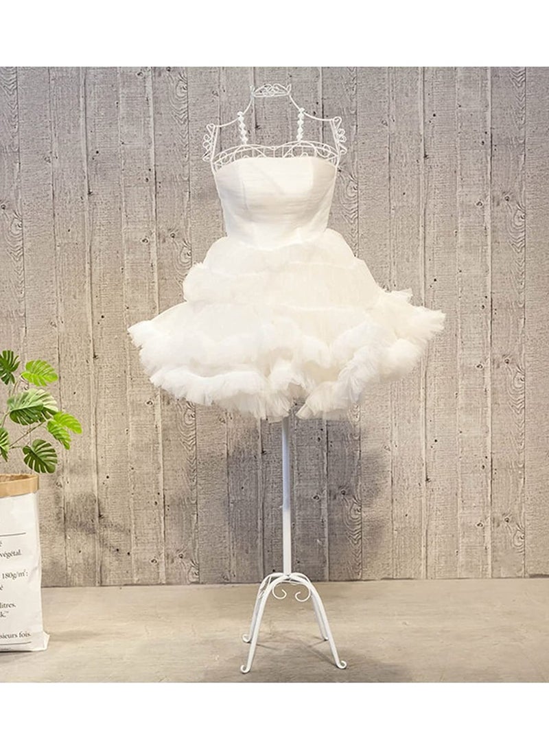 Mannequin Female Dress Form Mannequin with Adjustable Hight Torso Body Metal Mannequin Dress Model Half Body Metal Wire Female Body Dress Form For Home Shope Display Stand