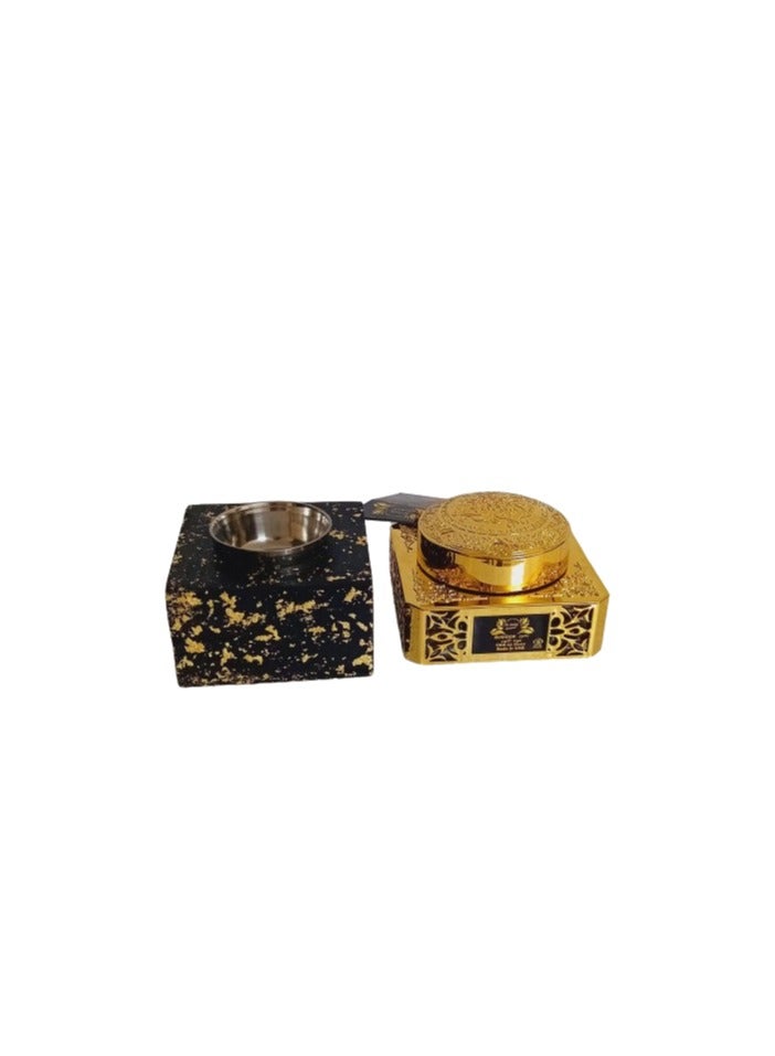Sandal amber oud musk with FREE wooden medkhan Set
