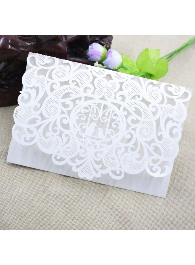 Jubilation European Hollow-out Wedding Invitation Wedding Invitation Card white